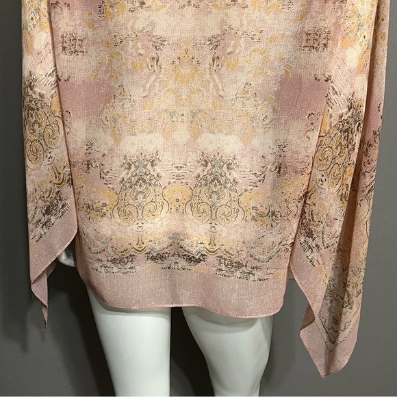 #25 BCBG Blush Pink Paisley Print Top Sz-Large - Picture 6 of 8